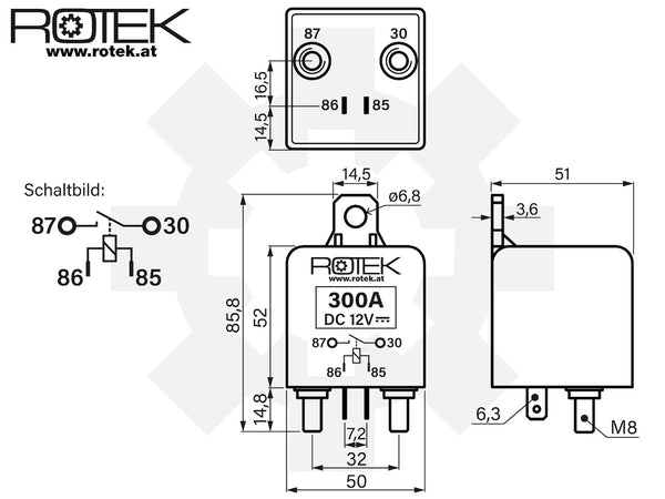 KFZ Relais 12V 300A