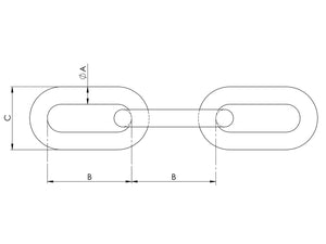 Haspelkette 4,8 x 25mm verzinkt - Symbolbild