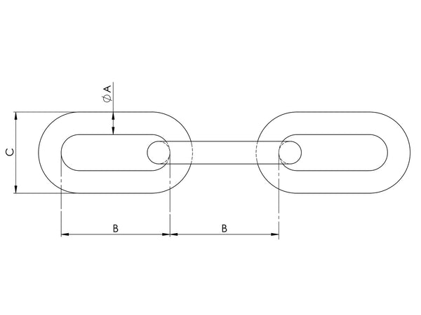 Haspelkette 4,8 x 25mm verzinkt - Symbolbild
