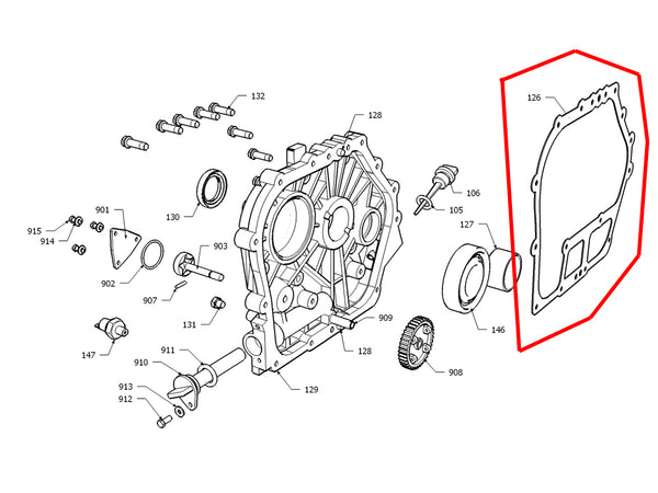 Kurbelgehäusedichtung für 1-Zylinder 200ccm Dieselmotoren