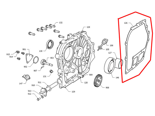 Kurbelgehäusedichtung für 1-Zylinder 300ccm Dieselmotoren