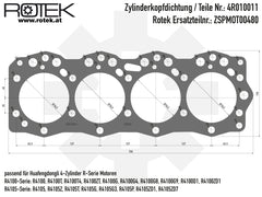 Zylinderkopfdichtung Abmessungen