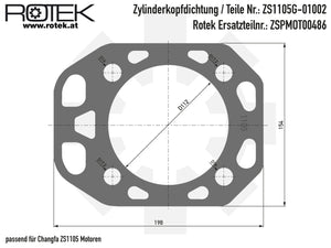 Zylinderkopfdichtung Abmessungen