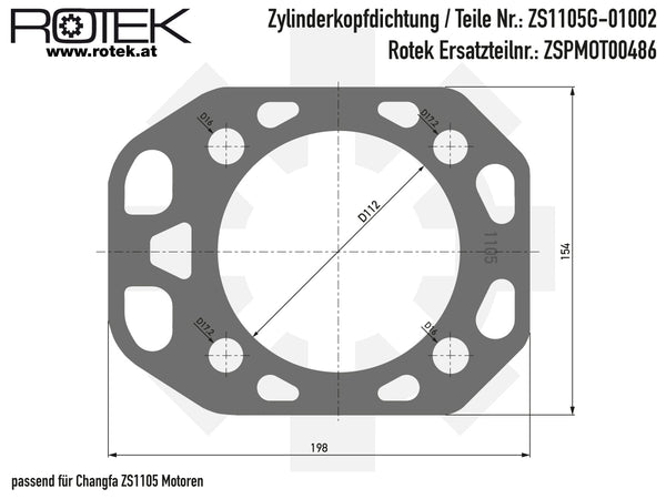 Zylinderkopfdichtung Abmessungen