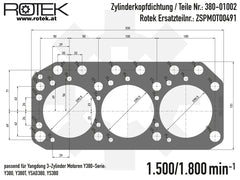 Zylinderkopfdichtung Abmessungen
