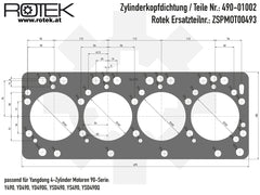 Zylinderkopfdichtung Abmessungen