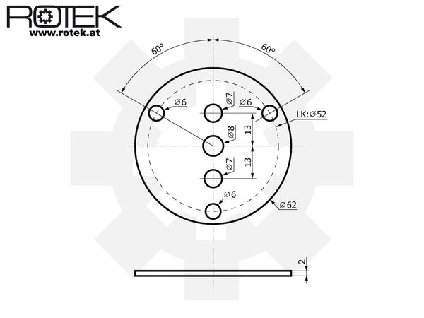 Dichtung Dieseltank zu Flanschplatte GD4/WPD4-Serie