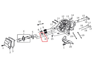 Rückhaltescheibe vom Einlassventil für 200-210ccm 1-Zylinder Benzinmotor