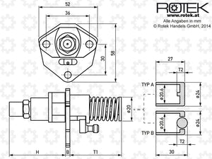 Einspritzpumpe FA186 Abmessungen