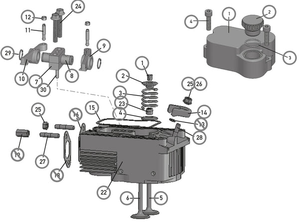 ED4-2R-0954-E Zylinderkopf Assembly