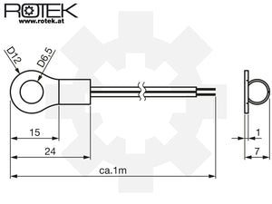 Fühlersensor Abmessungen