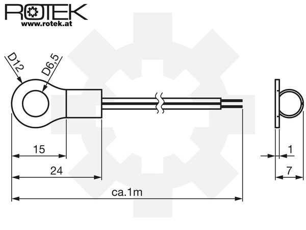 Fühlersensor Abmessungen