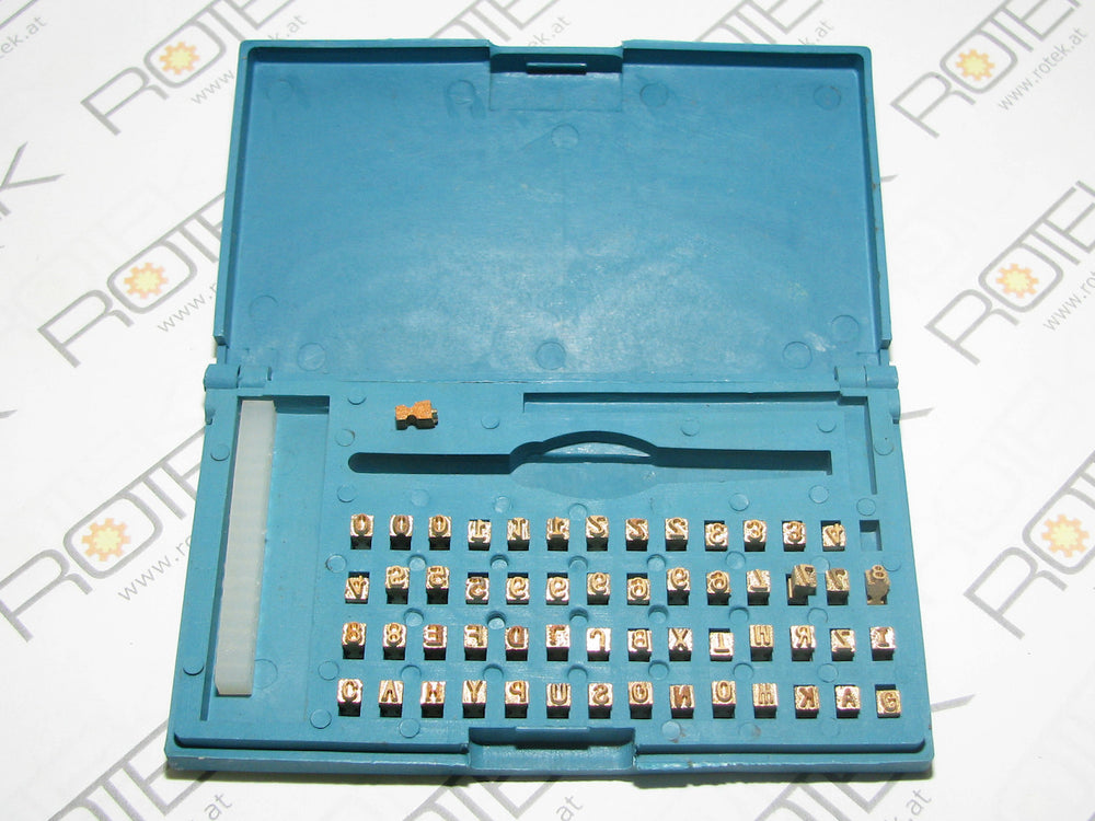 Prägebuchstaben, Segmenttypensatz, Messing, für Thermotransfer Coding