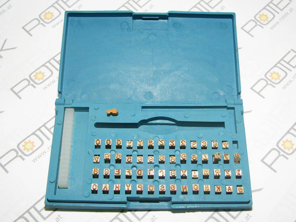 Prägebuchstaben, Segmenttypensatz, Messing, für Thermotransfer Coding
