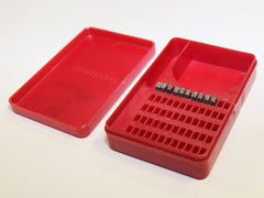 Prägebuchstaben, Segmenttypensatz Ziffern 0-9, für Continuouse Sealer, incl. Typenrad  - Symbole erhaben