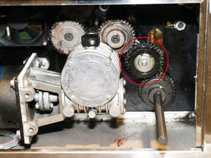 Rotek PM-FS-CONT Continuouse Sealer, Zahnrad Zwischengelege für Bandantrieb