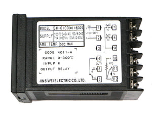 Temperaturregler 0-300°C für Type "K" Temperaturfühler