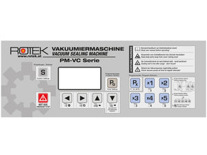 Panel Sticker / Frontplatten Aufkleber für Rotek VC-400/VC-600/VC-6002 Vakuumierer Serie