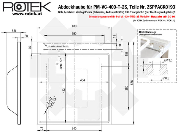 Deckel, Abdeckhaube für Vakuumsealer