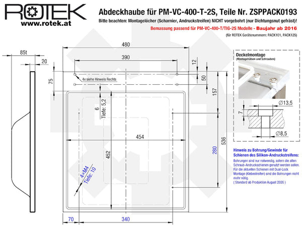 Abdeckhaube T-2S