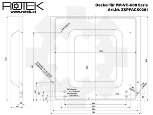 Deckel, Abdeckhaube für Vakuumsealer VC-600