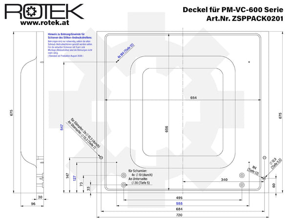 Abdeckhaube PM-VC-600