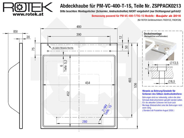 Abdeckhaube T-1S