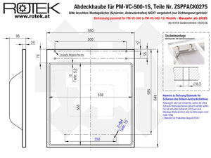 Abdeckhaube PM-VC-500-T-1S