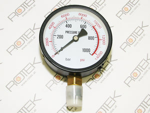 Manometer bis 1000 Bar für Werkstattpressen (MP) und andere Hydraulische Geräte - Anschluss unten
