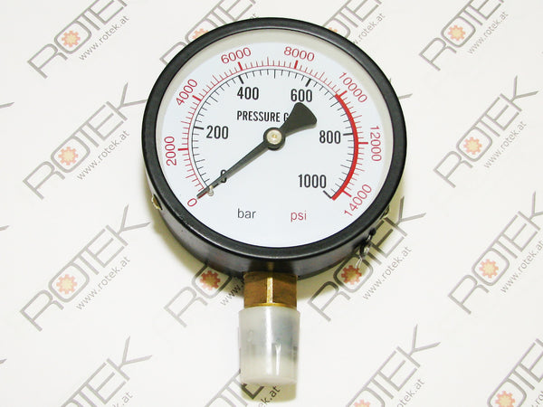 Manometer bis 1000 Bar für Werkstattpressen (MP) und andere Hydraulische Geräte - Anschluss unten