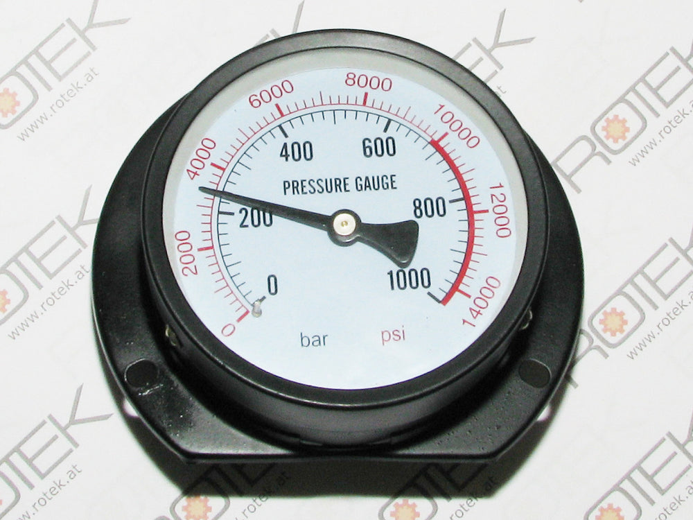 Manometer bis 1000 Bar für Werkstattpressen (MPV) und andere Hydraulische Geräte - Anschluss hinten