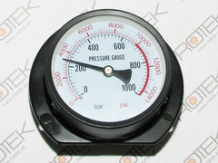 Manometer bis 1000 Bar für Werkstattpressen (MPV) und andere Hydraulische Geräte - Anschluss hinten